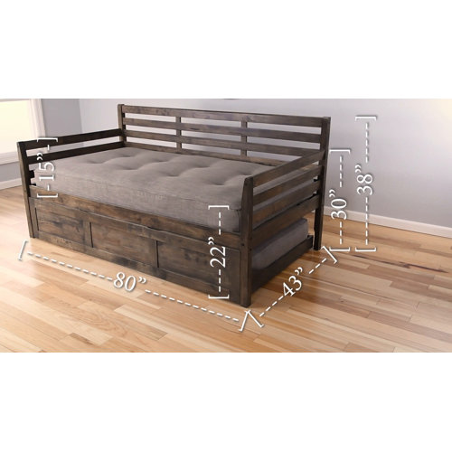 Red Barrel Studio® Schwenksville Solid Wood Daybed with Trundle